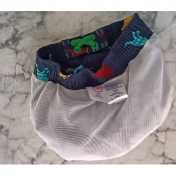 Wonder Nation Boy Infant Baby 3-6M Swim Trunk/Swimsuit Colorful Dinosaurs Pocket - Picture 4 of 6